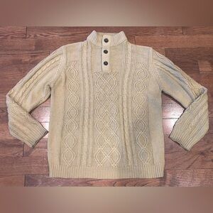 Piazaitaliaman‎ Men's Knit Pub Sweater SZ XL Tan